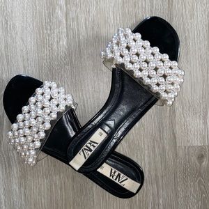 Zara pearl sandals